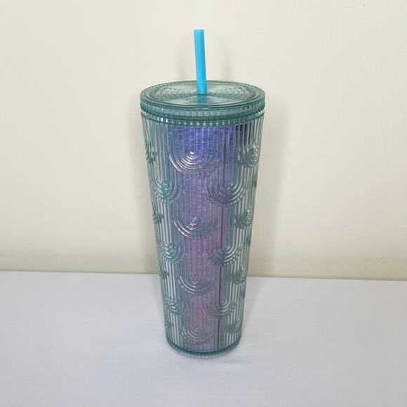 Starbucks Spring Iridescent Mermaid Scales Grid Tumbler – 24oz Venti – 2022 - Picture 3 of 7